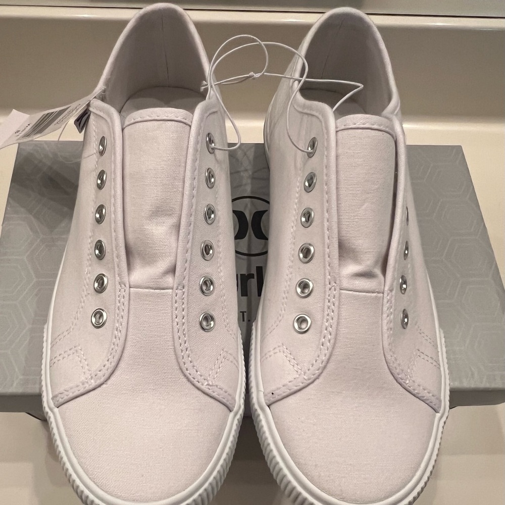 Hurley White Textile Sneakers - Picture 4 of 5